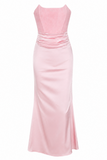 Strapless Corset Satin Mermaid Gown