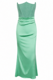 Strapless Corset Satin Mermaid Gown