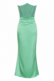 Strapless Corset Satin Mermaid Gown