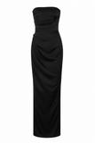 Satin Strapless Corset Maxi Dress