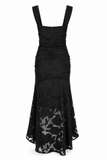 Floral Textured Corset Mermaid Gown