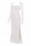 Lace Maxi Dress with Matching Shrug