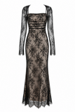 Lace Maxi Dress with Matching Shrug
