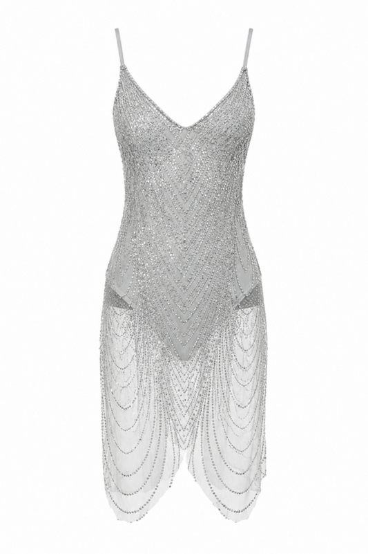 Aviana Rhinestone Midi Dress