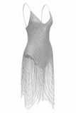 Aviana Rhinestone Midi Dress