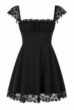 Lace A-Line Mini Dress