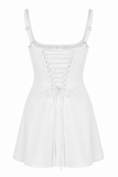 Corset Bustier Tie-Front Mini Dress