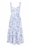 Floral Bustier Midi Sundress