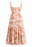 Floral Bustier Midi Sundress