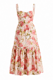 Floral Bustier Midi Sundress