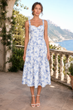 Floral Bustier Midi Sundress