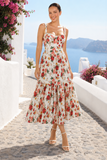 Floral Bustier Midi Sundress