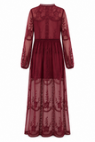 White Boho Lace Maxi Dress