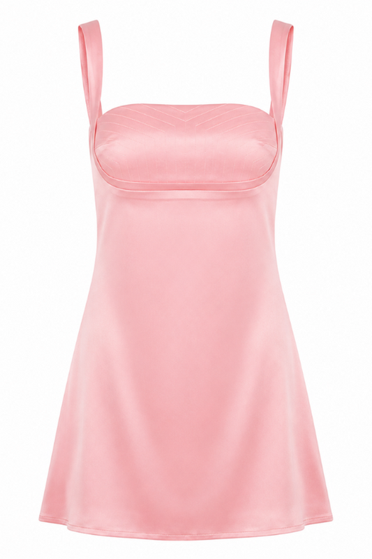 Square Neck A-Line Mini Dress