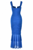 Nadia Ruched Fishtail Maxi Dress