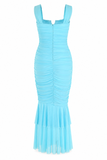 Nadia Ruched Fishtail Maxi Dress