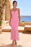 Nadia Ruched Fishtail Maxi Dress
