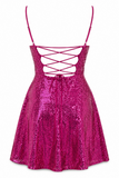 Jewel Sequin Cowl Neck Dress