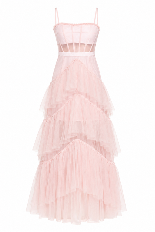Jasmine Mesh Corset Gown