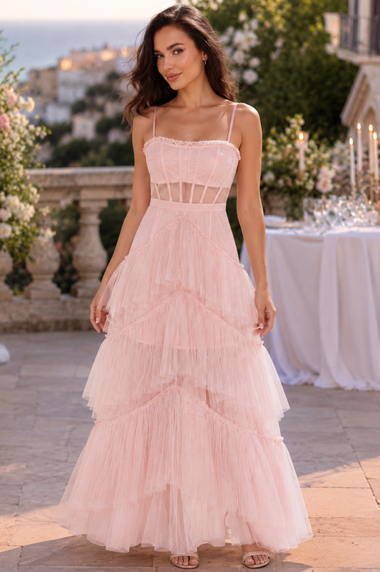 Jasmine Mesh Corset Gown