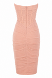 Mesh Strapless Corset Dress