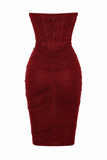 Mesh Strapless Corset Dress