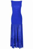 Lila Mesh Maxi Dress