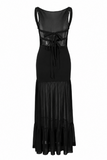 Lila Mesh Maxi Dress