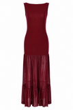 Lila Mesh Maxi Dress