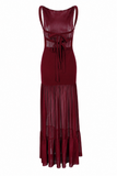 Lila Mesh Maxi Dress