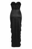 Seraphina  Satin Lace Corset Maxi Dress