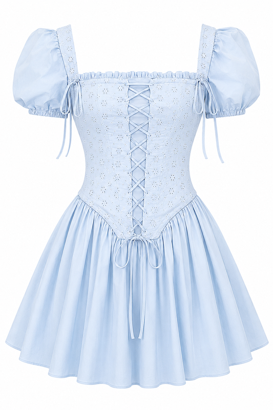 Maribel Broderie Corset Mini Dress