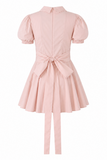 White Puff Sleeve Corset Mini Dress