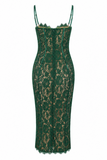 Joelle Lace Corset Midi Dress