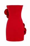 Sarrili 3D Floral Corset Mini Dress