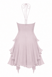 Ariana Ruched Ruffle Homecoming Dress