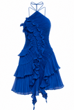 Ariana Ruched Ruffle Homecoming Dress