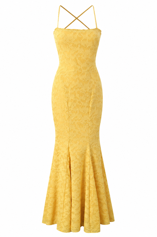 Vivian Lace Up Back Maxi Dress