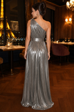 Gabriela One Shoulder Cutout Belted Gown