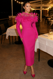 Amara Wild Strawberry Midi Dress
