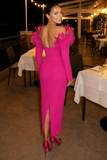Amara Wild Strawberry Midi Dress