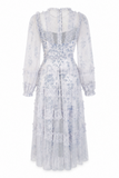 Willa Ruffle Trim Tiered Midi Dress