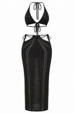 Ariana Hollow Mesh Cover Up Matching Set