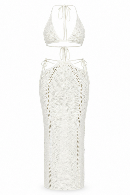 Ariana Hollow Mesh Cover Up Matching Set
