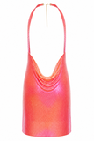 Vanessa Metallic Backless Mini Dress