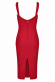 Elena Mesh Corset Midi Bodycon Dress