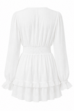 Marnie Tie Front Tiered Ruffle Mini Dress