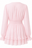 Marnie Tie Front Tiered Ruffle Mini Dress