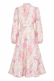 Lorelei Floral Waist Belt Midi Dress
