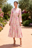 Lorelei Floral Waist Belt Midi Dress